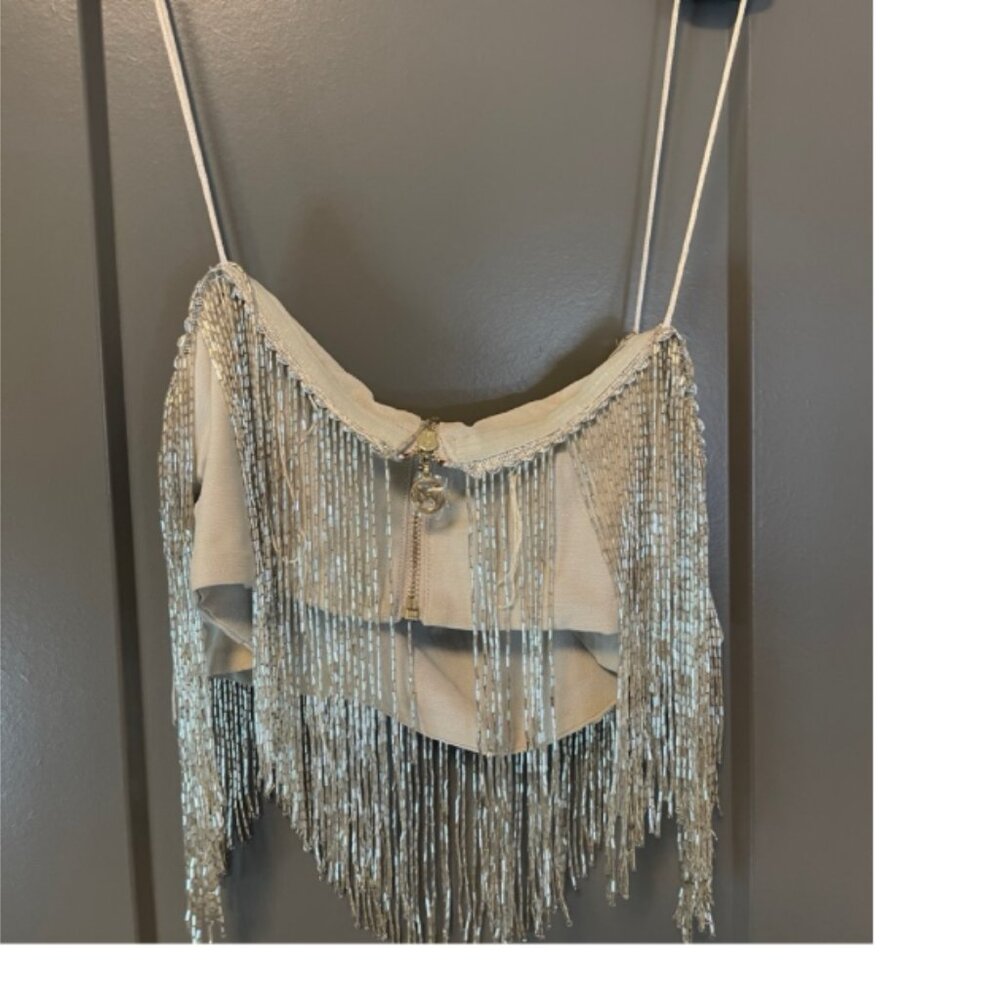 Meshki Sofia Beaded Fringe Skirt & top - Picture 2 of 8
